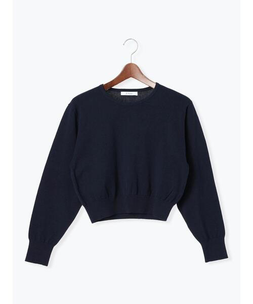 Te chichi(テチチ)の「コンパクトクルーネックニット【AOYAMA FASHION ASSOCIATION × Té chichi】(ニット/セーター・レディース・ネイビー/グレー・F)」の13枚目の写真