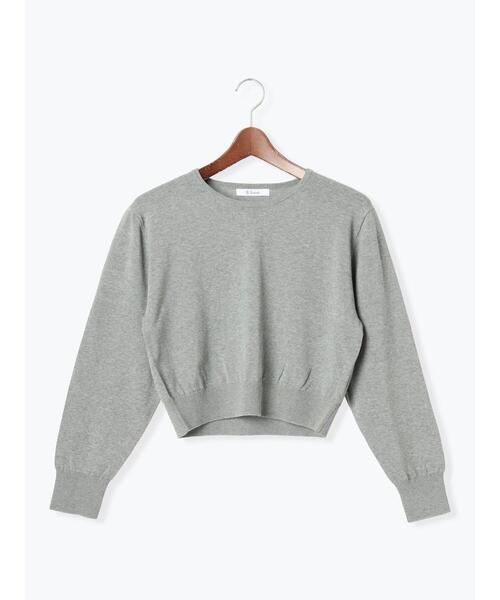 Te chichi(テチチ)の「コンパクトクルーネックニット【AOYAMA FASHION ASSOCIATION × Té chichi】(ニット/セーター・レディース・ネイビー/グレー・F)」の14枚目の写真