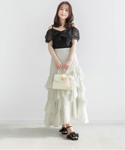 RANDA（ランダ）の「2WAY リボンチャームハンドバッグ（ハンドバッグ・レディース・アイボリー/ブラック/ピンク・FREE）」の12枚目の写真