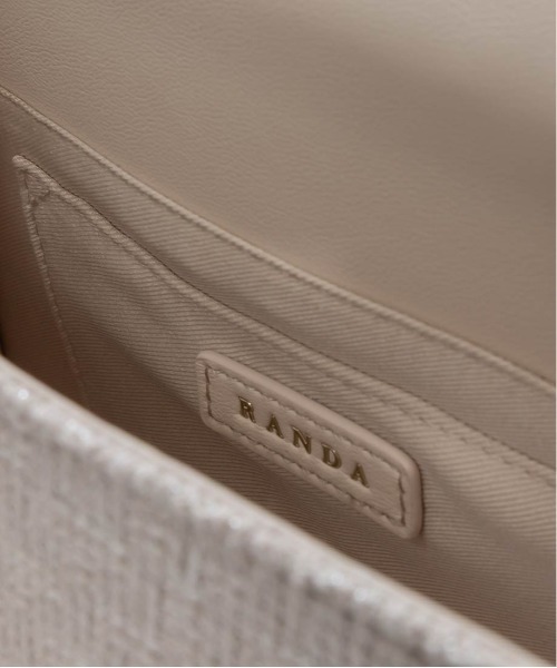RANDA（ランダ）の「2WAY リボンチャームハンドバッグ（ハンドバッグ・レディース・アイボリー/ブラック/ピンク・FREE）」の6枚目の写真