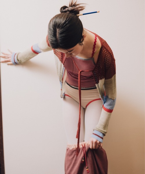 PAMM(パム)の「罫線のボーダースカート(スカート・レディース・レッド系/ブラウン系/ベージュ系・1/2)」の20枚目の写真
