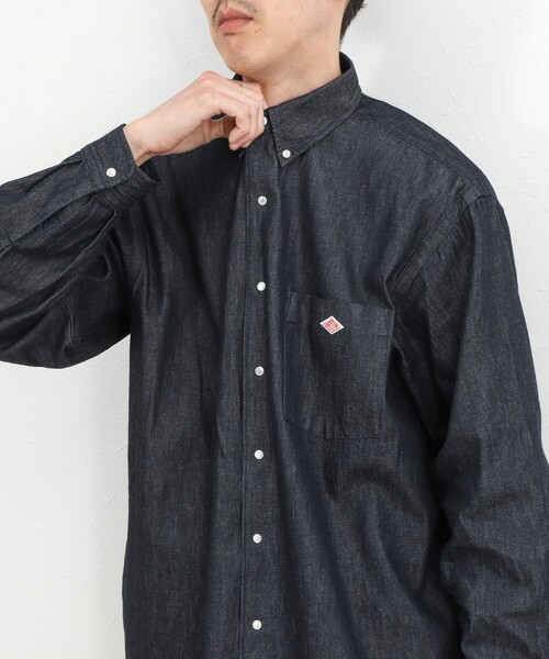 DANTON（ダントン）の「【DANTON】ダンガリー ドットボタン ボタンダウンシャツ 長袖 26SS（DT-B0293DUG）（シャツ/ブラウス・メンズ・インディゴブルー・38/40/42/44）」の3枚目の写真