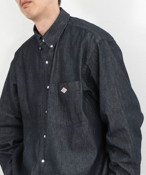 DANTON（ダントン）の「【DANTON】ダンガリー ドットボタン ボタンダウンシャツ 長袖 26SS（DT-B0293DUG）（シャツ/ブラウス・メンズ・インディゴブルー・38/40/42/44）」の4枚目の写真