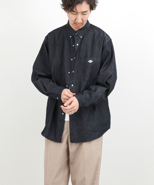DANTON（ダントン）の「【DANTON】ダンガリー ドットボタン ボタンダウンシャツ 長袖 26SS（DT-B0293DUG）（シャツ/ブラウス・メンズ・インディゴブルー・38/40/42/44）」の7枚目の写真