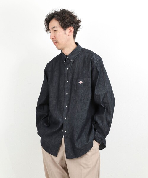 DANTON（ダントン）の「【DANTON】ダンガリー ドットボタン ボタンダウンシャツ 長袖 26SS（DT-B0293DUG）（シャツ/ブラウス・メンズ・インディゴブルー・38/40/42/44）」の9枚目の写真