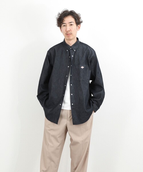 DANTON（ダントン）の「【DANTON】ダンガリー ドットボタン ボタンダウンシャツ 長袖 26SS（DT-B0293DUG）（シャツ/ブラウス・メンズ・インディゴブルー・38/40/42/44）」の13枚目の写真