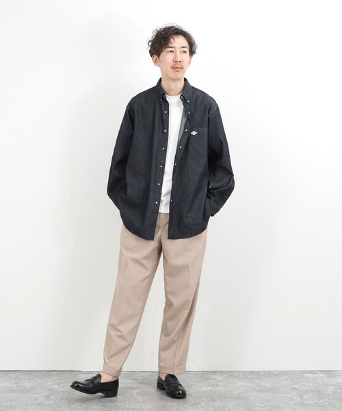 DANTON（ダントン）の「【DANTON】ダンガリー ドットボタン ボタンダウンシャツ 長袖 26SS（DT-B0293DUG）（シャツ/ブラウス・メンズ・インディゴブルー・38/40/42/44）」の22枚目の写真