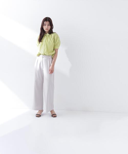 NATURAL BEAUTY BASIC(ナチュラルビューティーベーシック)の「【Oggi5月号掲載】◇<骨格ナチュラル>リネンブレンドパンツ(その他パンツ・レディース・ダークブラウン/ベージュ/オフホワイト・MEDIUM/P/S)」の15枚目の写真