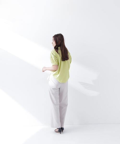 NATURAL BEAUTY BASIC(ナチュラルビューティーベーシック)の「【Oggi5月号掲載】◇<骨格ナチュラル>リネンブレンドパンツ(その他パンツ・レディース・ダークブラウン/ベージュ/オフホワイト・MEDIUM/P/S)」の17枚目の写真