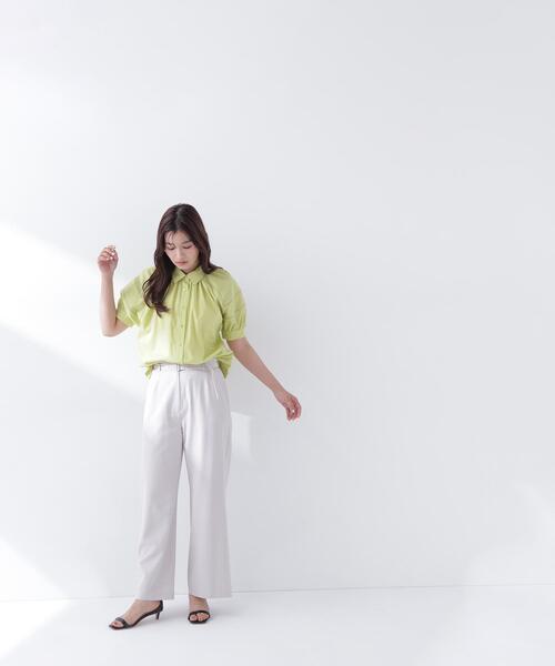 NATURAL BEAUTY BASIC(ナチュラルビューティーベーシック)の「【Oggi5月号掲載】◇<骨格ナチュラル>リネンブレンドパンツ(その他パンツ・レディース・ダークブラウン/ベージュ/オフホワイト・MEDIUM/P/S)」の18枚目の写真