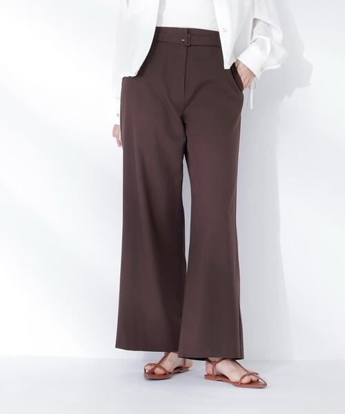 NATURAL BEAUTY BASIC（ナチュラルビューティーベーシック）の「【Oggi5月号掲載】◇＜骨格ナチュラル＞リネンブレンドパンツ（その他パンツ・レディース・ダークブラウン/ベージュ/オフホワイト・MEDIUM/P/S）」の8枚目の写真
