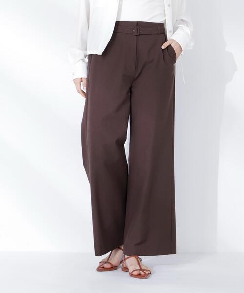 NATURAL BEAUTY BASIC（ナチュラルビューティーベーシック）の「【Oggi5月号掲載】◇＜骨格ナチュラル＞リネンブレンドパンツ（その他パンツ・レディース・ダークブラウン/ベージュ/オフホワイト・MEDIUM/P/S）」の14枚目の写真
