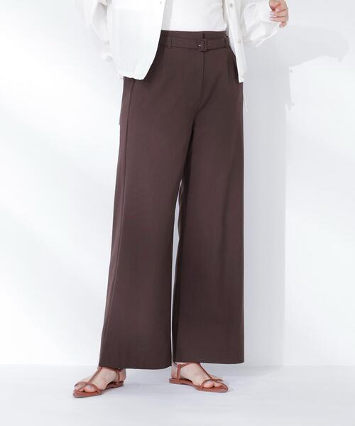 NATURAL BEAUTY BASIC（ナチュラルビューティーベーシック）の「【Oggi5月号掲載】◇＜骨格ナチュラル＞リネンブレンドパンツ（その他パンツ・レディース・ダークブラウン/ベージュ/オフホワイト・MEDIUM/P/S）」の15枚目の写真