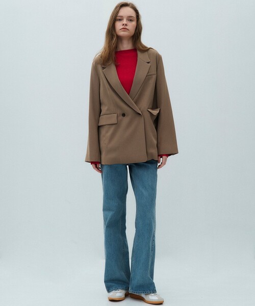 PUBLIC TOKYO（パブリックトウキョウ）の「【2026春新作】ミニマルコットンシアーTOP（Tシャツ/カットソー・レディース・レッド/ホワイト/ネイビー・FREE）」の15枚目の写真