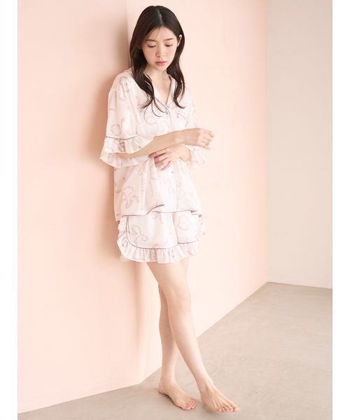 【Luxshine】【接触冷感】フリルリボンショートパンツ(ルームウェア/パジャマ)|SNIDEL HOME(スナイデルホーム)