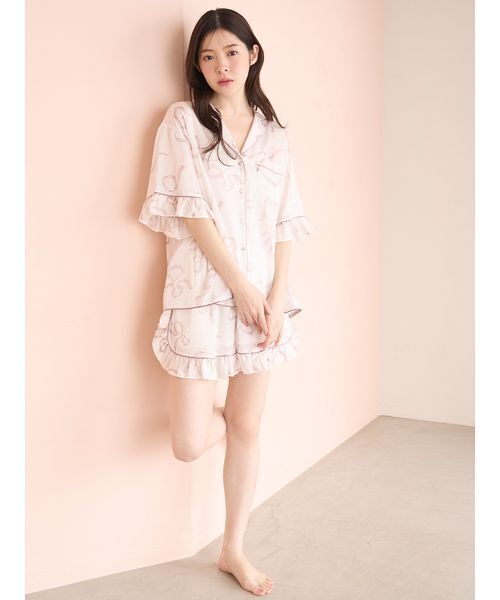 【Luxshine】【接触冷感】フリルリボンショートパンツ(ルームウェア/パジャマ)|SNIDEL HOME(スナイデルホーム)