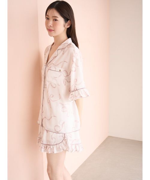 【Luxshine】【接触冷感】フリルリボンショートパンツ(ルームウェア/パジャマ)|SNIDEL HOME(スナイデルホーム)