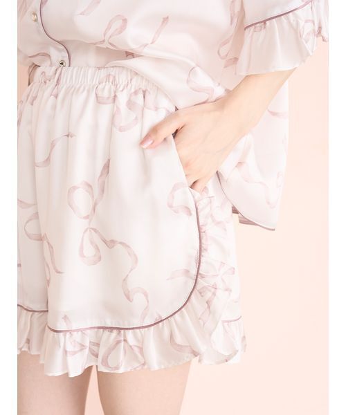 【Luxshine】【接触冷感】フリルリボンショートパンツ(ルームウェア/パジャマ)|SNIDEL HOME(スナイデルホーム)