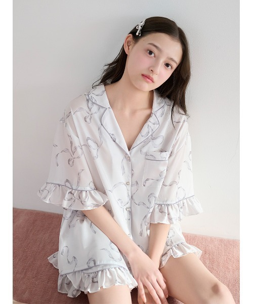 【Luxshine】【接触冷感】フリルリボンショートパンツ(ルームウェア/パジャマ)|SNIDEL HOME(スナイデルホーム)