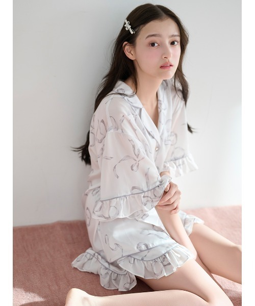 【Luxshine】【接触冷感】フリルリボンショートパンツ(ルームウェア/パジャマ)|SNIDEL HOME(スナイデルホーム)