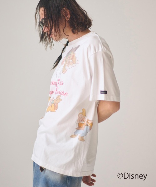 ADAM PATEK(アダムパテック)の「mt10343-ADAMPATEK -Snow White and the Seven Dwarfs multiT Tシャツ(AP2614041)(Tシャツ/カットソー・メンズ・ブラック/ホワイト・2/1)」の5枚目の写真