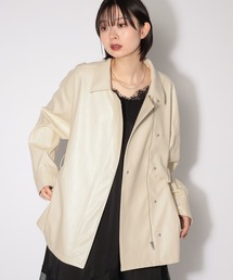 PAGEBOY | フェイクレザールーズライダース(ライダースジャケット)