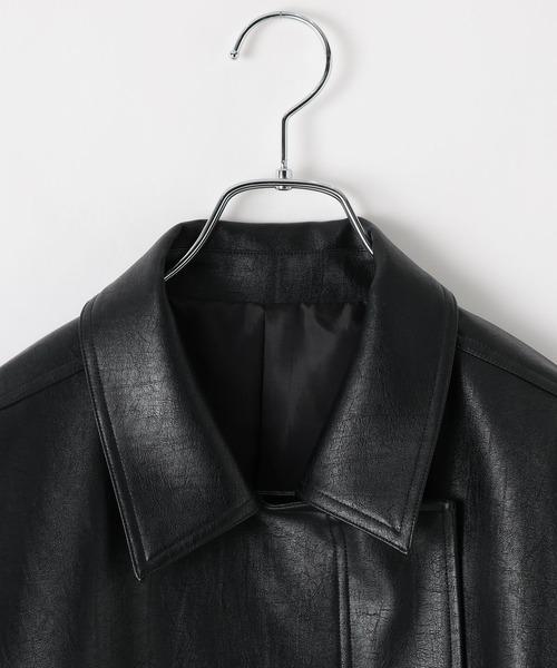 PAGEBOY（ページボーイ）の「フェイクレザールーズライダース（ライダースジャケット・レディース・オフホワイト/ブラック・FREE）」の19枚目の写真