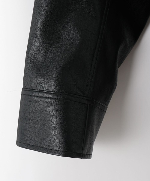 PAGEBOY（ページボーイ）の「フェイクレザールーズライダース（ライダースジャケット・レディース・オフホワイト/ブラック・FREE）」の22枚目の写真