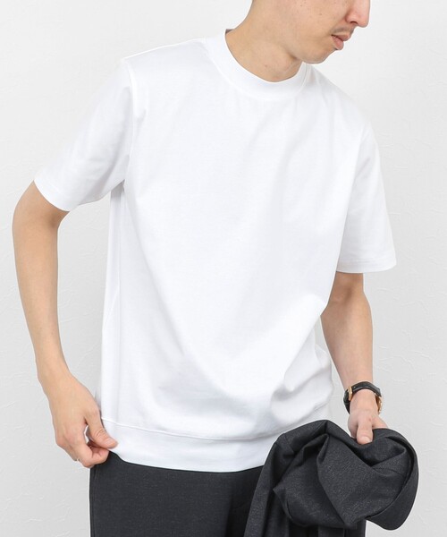 NOLLEY’S（ノーリーズ）の「《ビジカジ対応》防臭・消臭 シルケットスムース クルーネックドレスTシャツ 26SS（Tシャツ/カットソー・メンズ・チャコールグレー/ブルー/ホワイト/ダークネイビー・S/XXL/XL/L/M）」の2枚目の写真