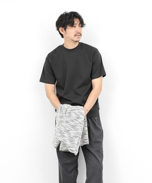 NOLLEY’S（ノーリーズ）の「《ビジカジ対応》防臭・消臭 シルケットスムース クルーネックドレスTシャツ 26SS（Tシャツ/カットソー・メンズ・チャコールグレー/ブルー/ホワイト/ダークネイビー・S/XXL/XL/L/M）」の5枚目の写真