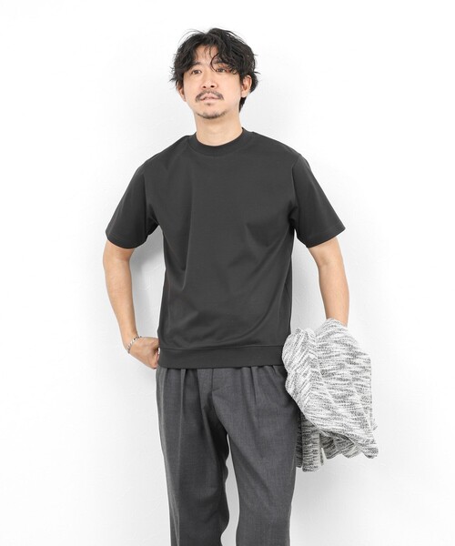 NOLLEY’S（ノーリーズ）の「《ビジカジ対応》防臭・消臭 シルケットスムース クルーネックドレスTシャツ 26SS（Tシャツ/カットソー・メンズ・チャコールグレー/ブルー/ホワイト/ダークネイビー・S/XXL/XL/L/M）」の6枚目の写真