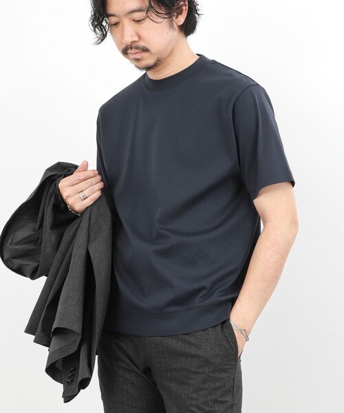 NOLLEY’S(ノーリーズ)の「《ビジカジ対応》ジャケットに合う 抗菌防臭 ドレスTシャツ(Tシャツ/カットソー・メンズ・チャコールグレー/ブルー/ホワイト/ダークネイビー・S/XXL/XL/L/M)」の6枚目の写真