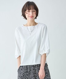 【WEB限定】シルケットスムースツイストスリーブカットソー