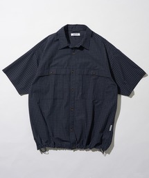 PENDLETON（ペンドルトン）の「【MAISON CLUB】Outdoor Half Sleeve Shirt / アウトドア半袖シャツ　ボックスシルエット/ビッグポケット/ドローコード/着丈調整可能/短丈/クロップド/チェック/ミニタータンチェック（シャツ/ブラウス）」