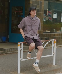 PENDLETON（ペンドルトン）の「【MAISON CLUB】Outdoor Half Sleeve Shirt / アウトドア半袖シャツ　ボックスシルエット/ビッグポケット/ドローコード/着丈調整可能/短丈/クロップド/チェック/ミニタータンチェック（シャツ/ブラウス）」