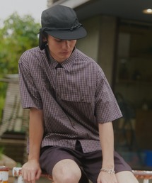 PENDLETON（ペンドルトン）の「【MAISON CLUB】Outdoor Half Sleeve Shirt / アウトドア半袖シャツ　ボックスシルエット/ビッグポケット/ドローコード/着丈調整可能/短丈/クロップド/チェック/ミニタータンチェック（シャツ/ブラウス）」