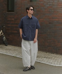 L.L.Bean（エルエルビーン）の「【MAISON CLUB】Outdoor Half Sleeve Shirt   アウトドア半袖シャツ ボックスシルエット ビッグポケット ドローコード 着丈調整可能 短丈 クロップド チェック ミニタータンチェック（シャツ/ブラウス）」