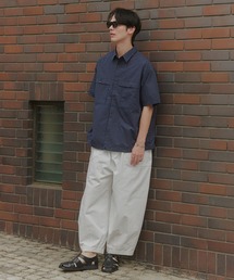 PENDLETON（ペンドルトン）の「【MAISON CLUB】Outdoor Half Sleeve Shirt / アウトドア半袖シャツ　ボックスシルエット/ビッグポケット/ドローコード/着丈調整可能/短丈/クロップド/チェック/ミニタータンチェック（シャツ/ブラウス）」