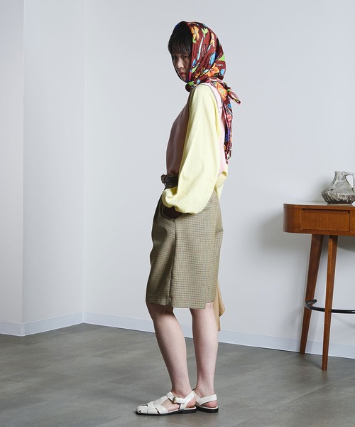 ROSE BUD(ローズバッド)の「(mici)CHECK BERMUDA SHORTS(その他パンツ・レディース・ベージュ/グリーン・S/M)」の7枚目の写真