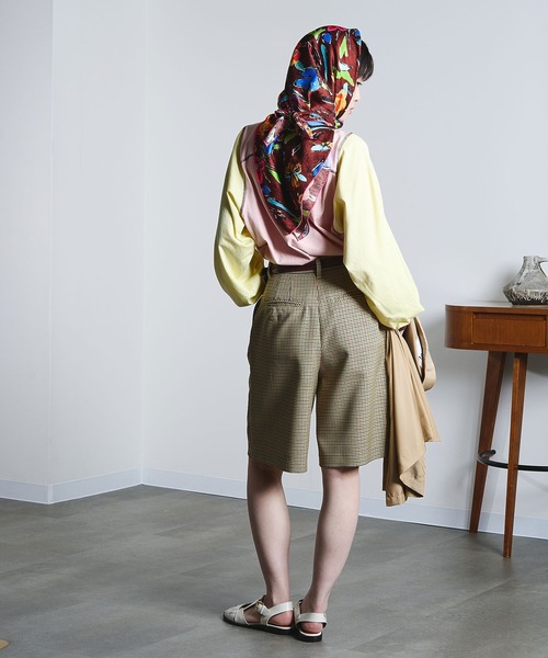 ROSE BUD(ローズバッド)の「(mici)CHECK BERMUDA SHORTS(その他パンツ・レディース・ベージュ/グリーン・S/M)」の8枚目の写真