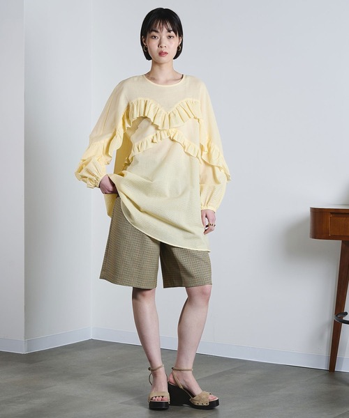 ROSE BUD(ローズバッド)の「(mici)CHECK BERMUDA SHORTS(その他パンツ・レディース・ベージュ/グリーン・S/M)」の10枚目の写真