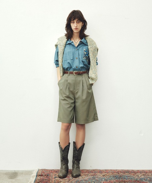 ROSE BUD(ローズバッド)の「(mici)CHECK BERMUDA SHORTS(その他パンツ・レディース・ベージュ/グリーン・S/M)」の14枚目の写真
