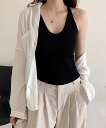 【カップ付き/7色展開】カラバリベーシックキャミソール