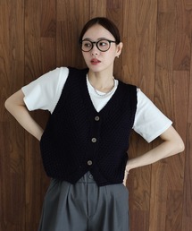 J by blue（ジェイバイブルー）の「ローゲージVネックベスト（ベスト）」