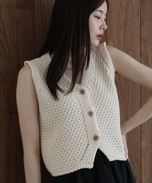 J by blue（ジェイバイブルー）の「ローゲージVネックベスト（ベスト）」