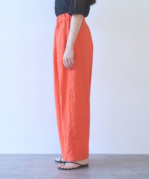 yuni(ユニ )の「△40/1 Linen easy gum tack pants(その他パンツ・レディース・ブルー/ブラック/オレンジ/アイボリー/パープル・S/M)」の10枚目の写真
