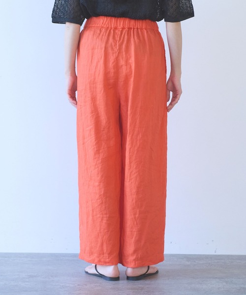yuni(ユニ )の「△40/1 Linen easy gum tack pants(その他パンツ・レディース・ブルー/ブラック/オレンジ/アイボリー/パープル・S/M)」の11枚目の写真