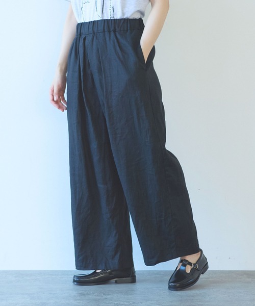 yuni(ユニ )の「△40/1 Linen easy gum tack pants(その他パンツ・レディース・ブルー/ブラック/オレンジ/アイボリー/パープル・S/M)」の17枚目の写真