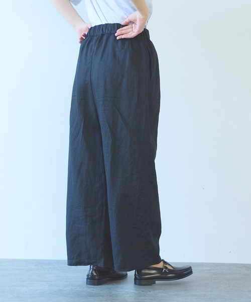 yuni(ユニ )の「△40/1 Linen easy gum tack pants(その他パンツ・レディース・ブルー/ブラック/オレンジ/アイボリー/パープル・S/M)」の18枚目の写真