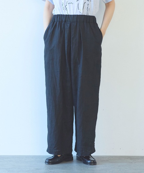 yuni(ユニ )の「△40/1 Linen easy gum tack pants(その他パンツ・レディース・ブルー/ブラック/オレンジ/アイボリー/パープル・S/M)」の19枚目の写真